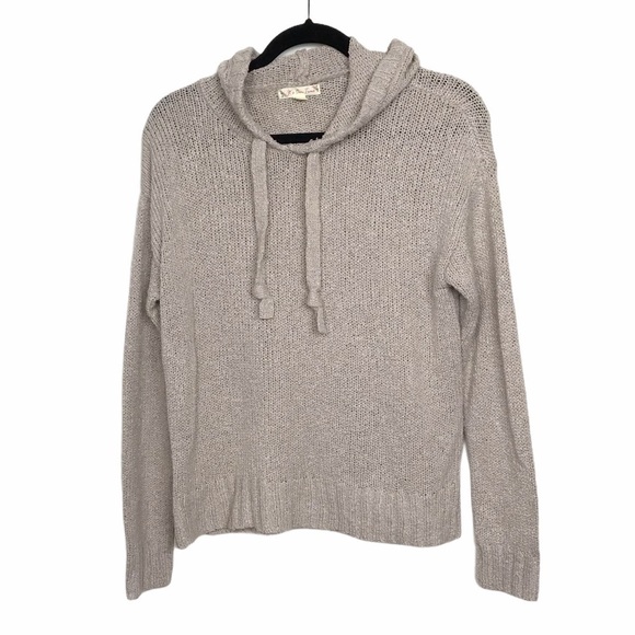 It's Our Time Tops - It's Our Time Beige Tan Knit Hoodie Sweater